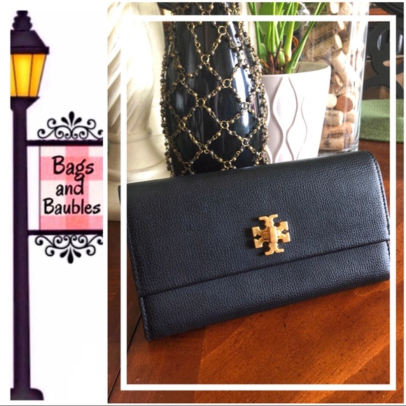 Tory Burch Handbags - TORY BURCH Black KIRA Envelope Continental Wallet